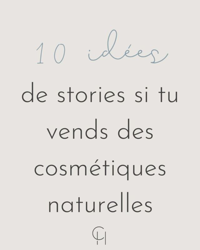 🙏 Voici 10 idées de stories Instagram si tu vends des produits cosmétiques naturelles pour que tu puisses partager tes produits à un maximum de personnes. 

Alors n’hésite pas à t’inspirer pour partager ton amour de la nature et de la cosmétique avec ta communauté ! 🌱

Abonne-toi pour découvrir d’autres idées de stories pour d’autres domaines d’activité 😃

___

Je suis Céline 🙋🏻‍♀️, assistante à distance, spécialisée dans la création de contenu et j'aide les indépendant.es et les petites entreprises à se développer éthiquement sur Instagram 🌱

.

#conseilsinstagram#postspercutants#impactinstagram#stratégiedecontenu#localementsuisse#suisseromande#StratégieDeContenu#formationinstagram#cosmetiquesnaturels#cosmetiquesuisse